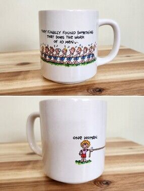 Funny One Woman Does the Work of 10 Men Ceramic Coffee Mug Humor Novelty Cup